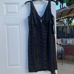 Black ruffled dress